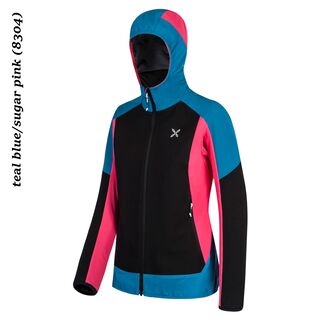 Montura Premium Wind Hoody Jacket wmn 4L teal blue/sugar pink(8304)