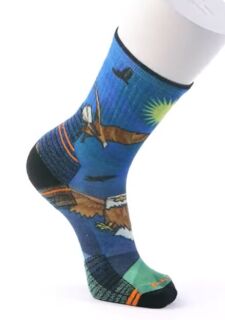 Smart Wool Hike Targeted Cush Eagle print